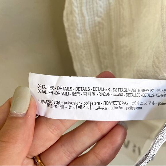 NWT Zara White‎ Knit Strappy Crop Top - Picture 9 of 9